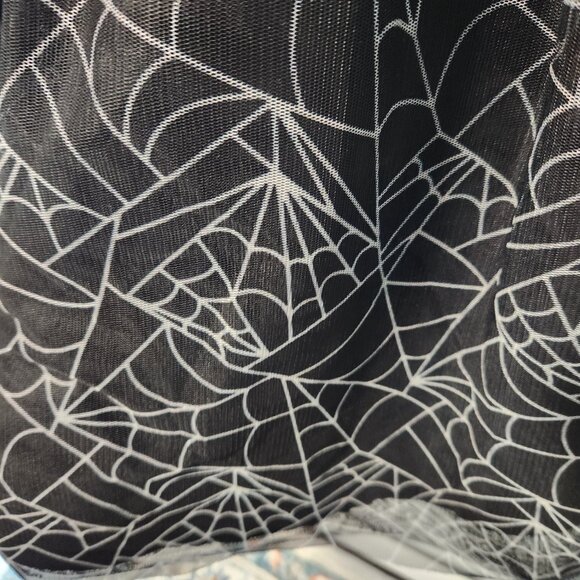 Cat & Jack Halloween Themed Long Sleeve Black Spider Web Dress - Large (10-12) - Picture 6 of 8